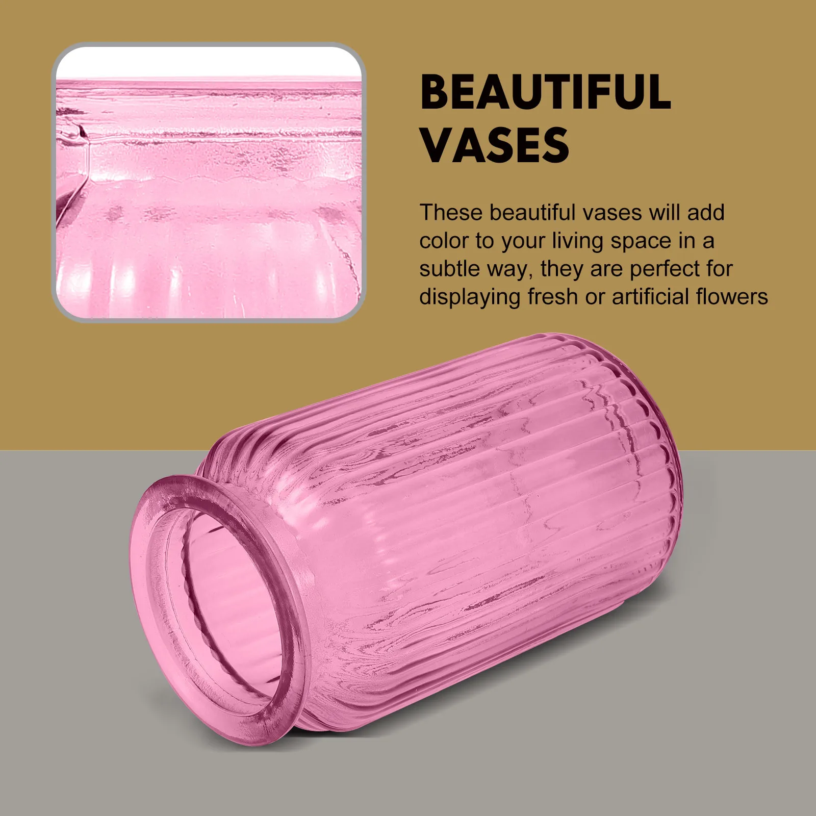 

1Pcs Decorative Colored Glass Vase Simple Style Flower Bottle for Home Living Room Flower Arrangement Colored Glass Vase