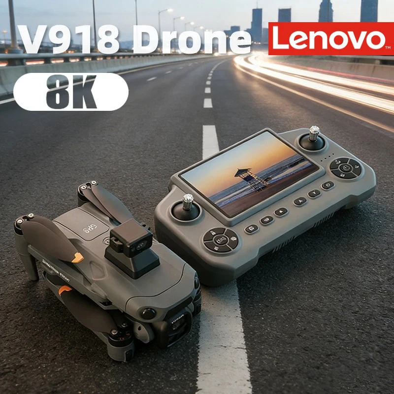 Dron GPS Lenovo V918 3S con Cámara Profesional 8K, FPV Aéreo, Láser Anticolisión, Pantalla Grande, RC Plegable 2026