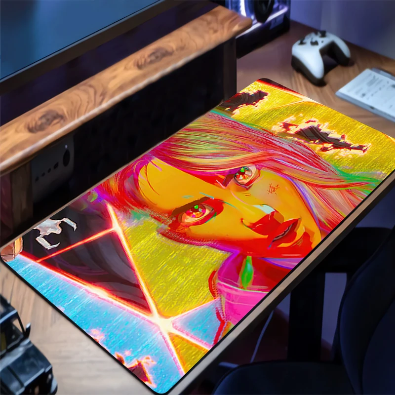 Tappetino per mouse M-marvel S-spider Woman Gwen Design Tappetino da scrivania antiscivolo Accessori da gioco Bordi cuciti per la casa e il gioco per i giocatori