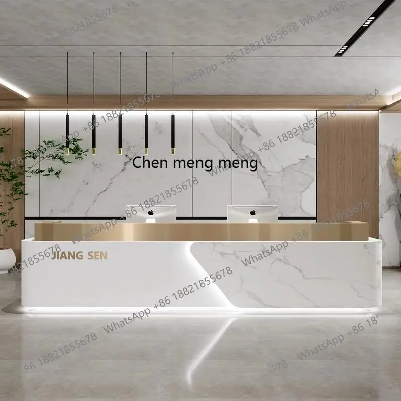 

Приемная компания Клубная стойка регистрации Краска Салон красоты Нержавеющая сталь Шкаф в вестибюле отеля Касса страница