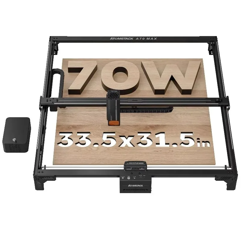 [Best-selling] 800*850mm 400mm/s Auto-Focus ATOMSTACK X70 A70 Max 70W Beam Engraving And Cutting Machine For Wood Metal Ceramic