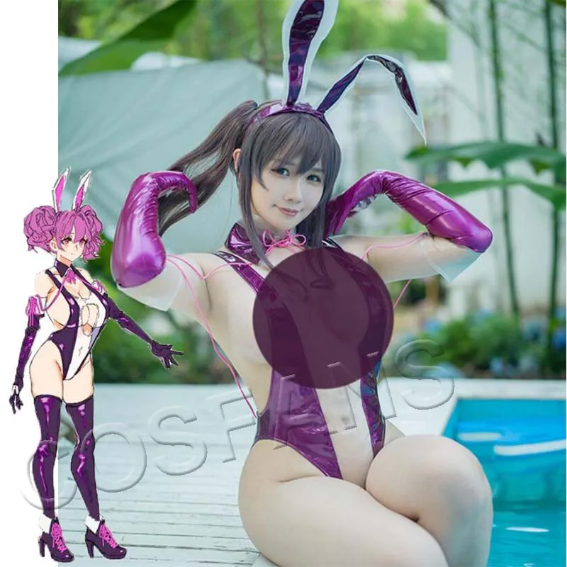 

Transparent Bunny Cosplay Bunny Girl Costumes Lovely Black Sexy Jumpsuit Women Halloween Costume Rabbit Ears Sexy Cute