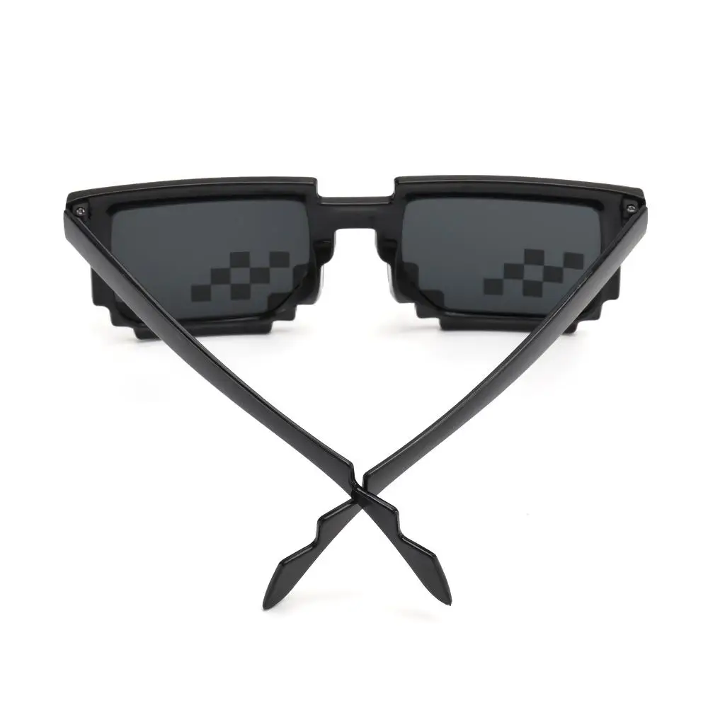 

Funny Cosplay for Adults Teens Halloween Gamer Robot Sunglasses Pixelated Mosaic Glasses Party Disco Glasses Decorative Shades
