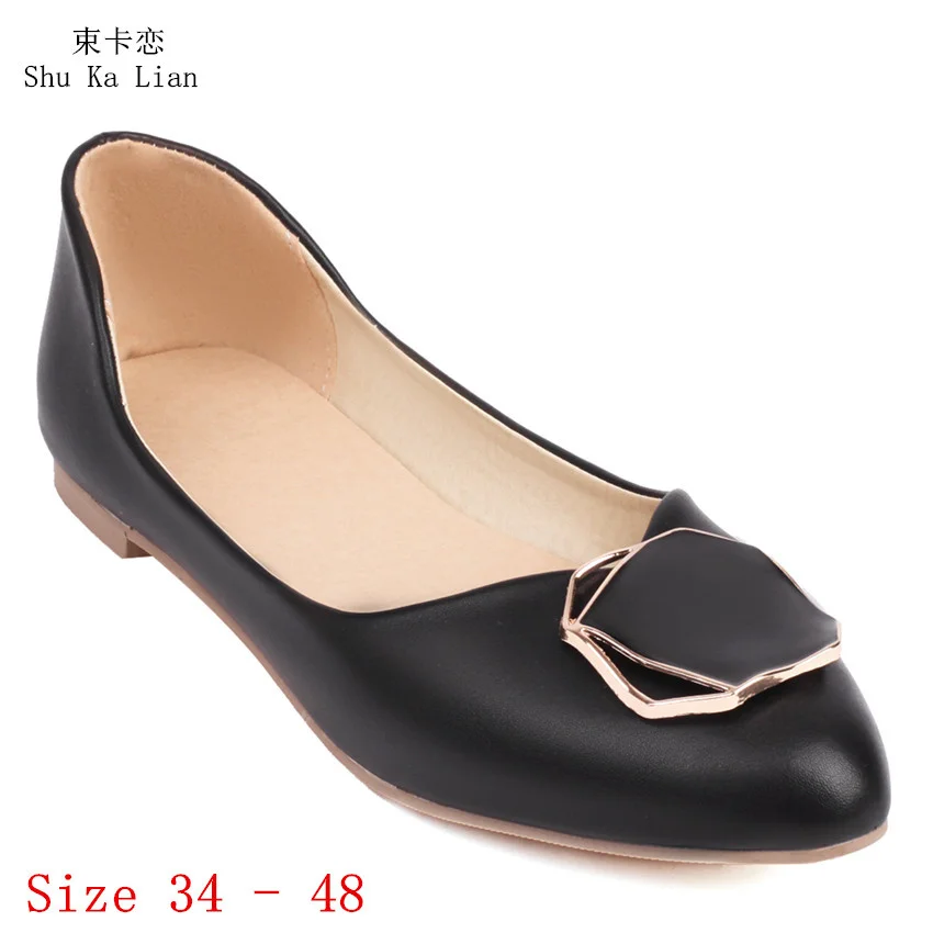 Slip On Shoes Loafers Girl Ballet Flats Women Flat Shoes Soft Comfortable Shoes Woman Plus Size 34 - 48