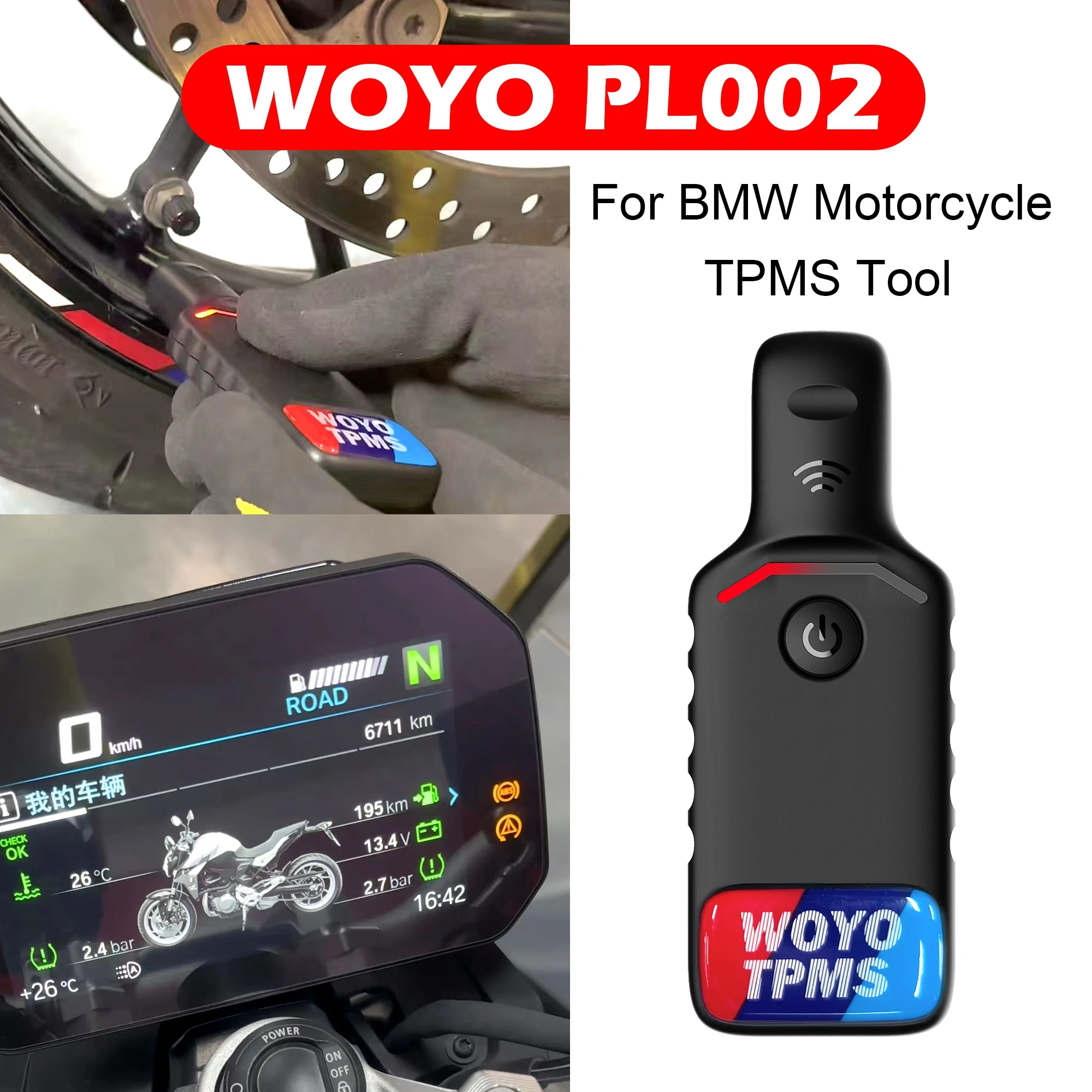 WOYO For BMW Motorcycle TPMS Activate Tool R1200 R1250, Assist ISTA-D Recognize All known Tire Pressure Sensor ID to Reset TPMS