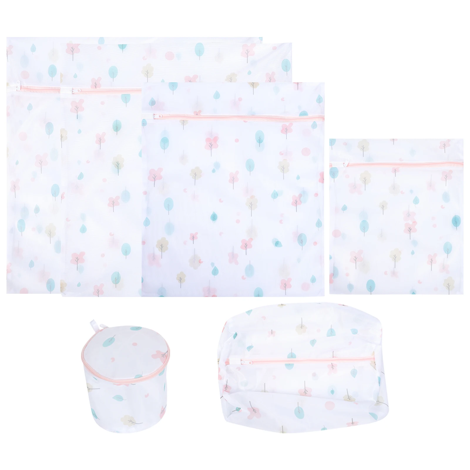 

7pcs Bag Set in Different Sizes for Washing Bag Travel ganizer Blue Polyester Mesh Net Bags Wash Clothes Easily