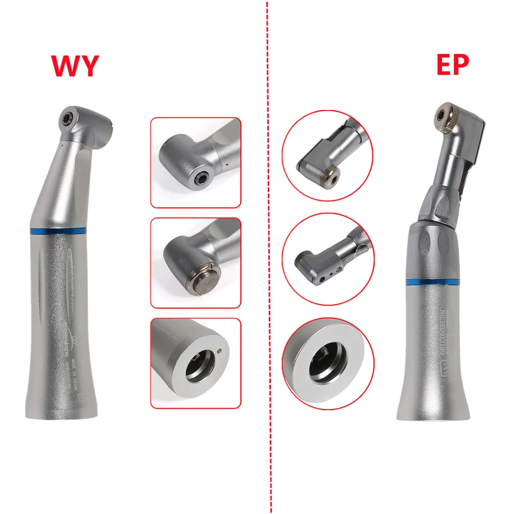 2 Type NSK Style Dental Slow Low Speed Contra Angle Inner External Water 1:1 Push Button E-Type Latch Handpiece WY EP