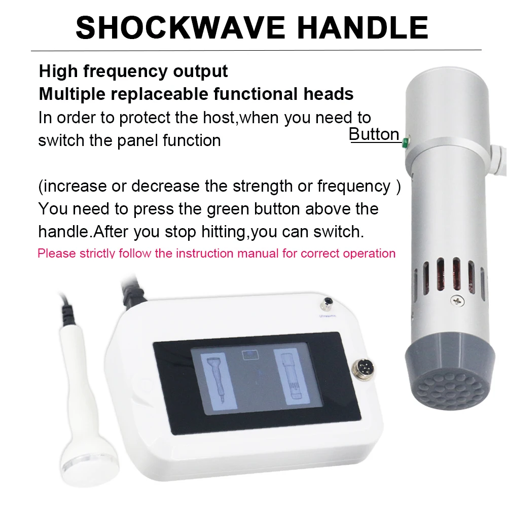 300MJ Shockwave Therapy Machine Body Pain Relief Shock Wave Instrument Body Massager Ultrasonic Physiotherapy Instrument