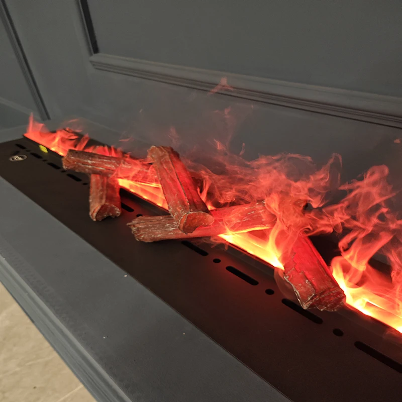 【Hot】Simulation Firewood Flame Lamp Fake Charcoal Resin Artificial Electric Fireplace LED Realistic Atomization Fireplace Decora