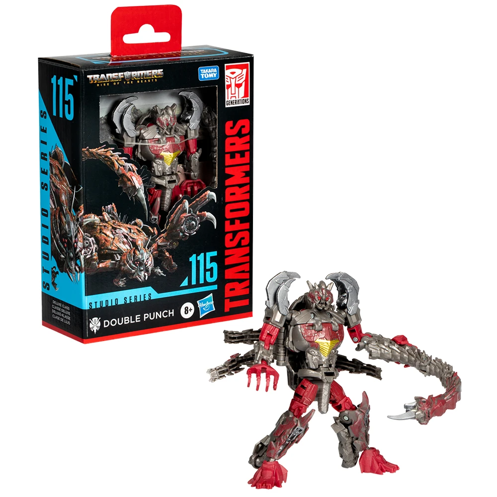 ของแท้จาก Hasbro Studio Series Ss115 Deluxe Class Transformers: Rise of The Beasts 115 Double Punch ฟิกเกอร์แอคชั่นจากภาพยนตร์ มีสินค้าในสต็อก