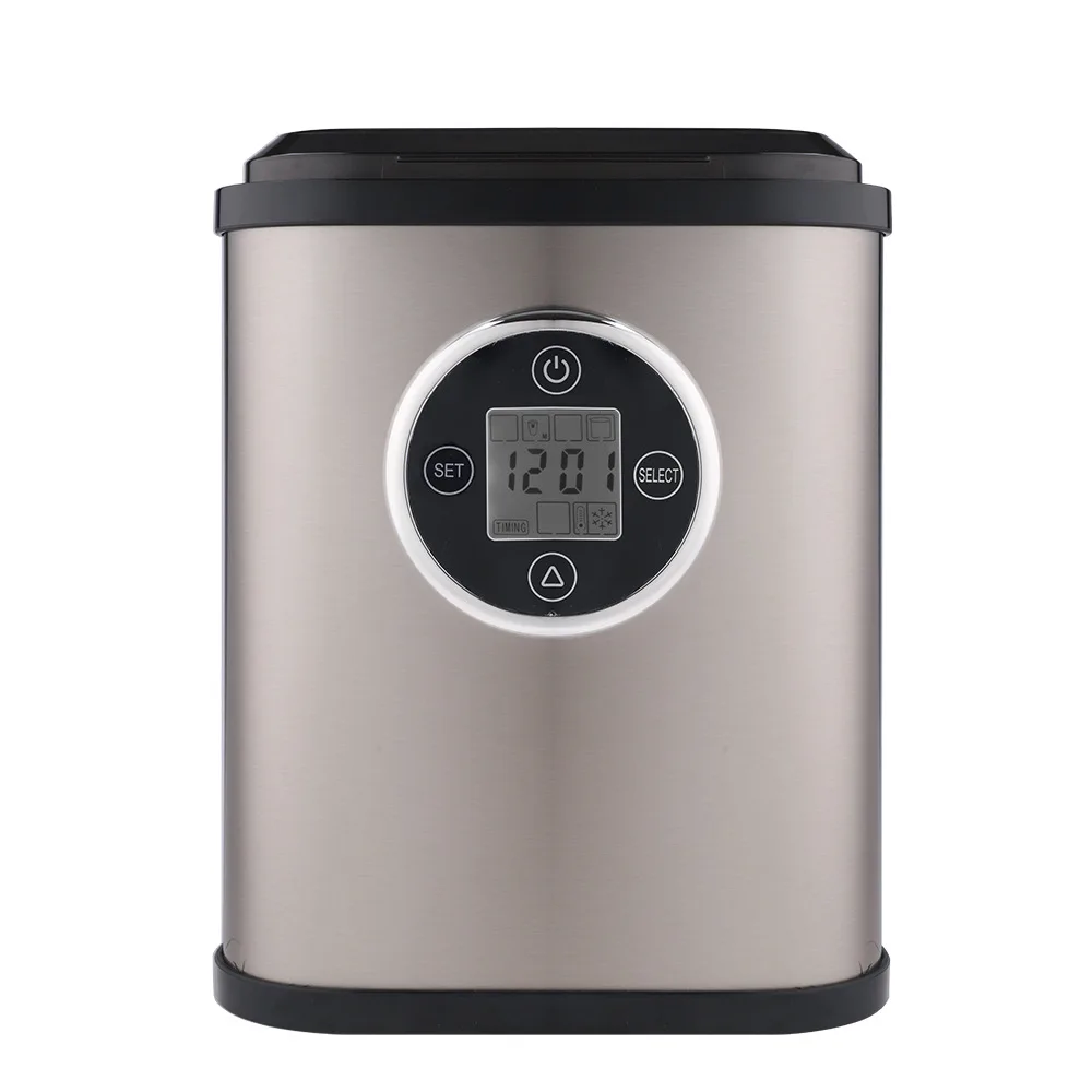 Ice Maker 1.8L Bubble Tea Shop Bar Commercial Stainless Steel Ice Maker