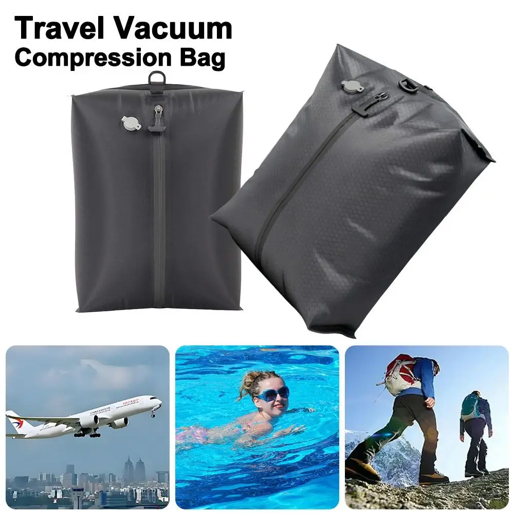 

Folding Travel Vacuum Bags Waterproof Reusable Vacuum Compression Bag Space Save Dustproof Luggage Vacuum Storage Bag