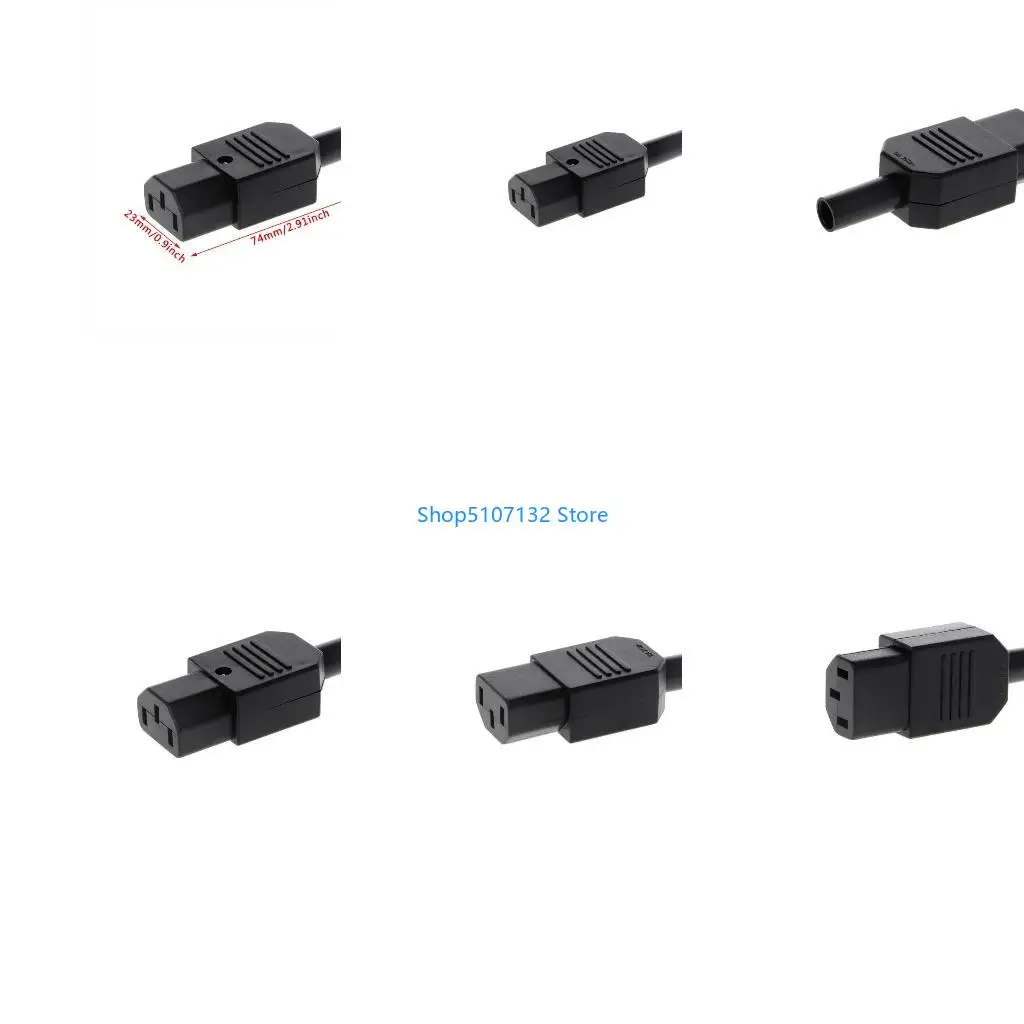 87HD IEC 320 C13 Female Plug Rewirable Power Connector 3 Pin Socket 10A /250V