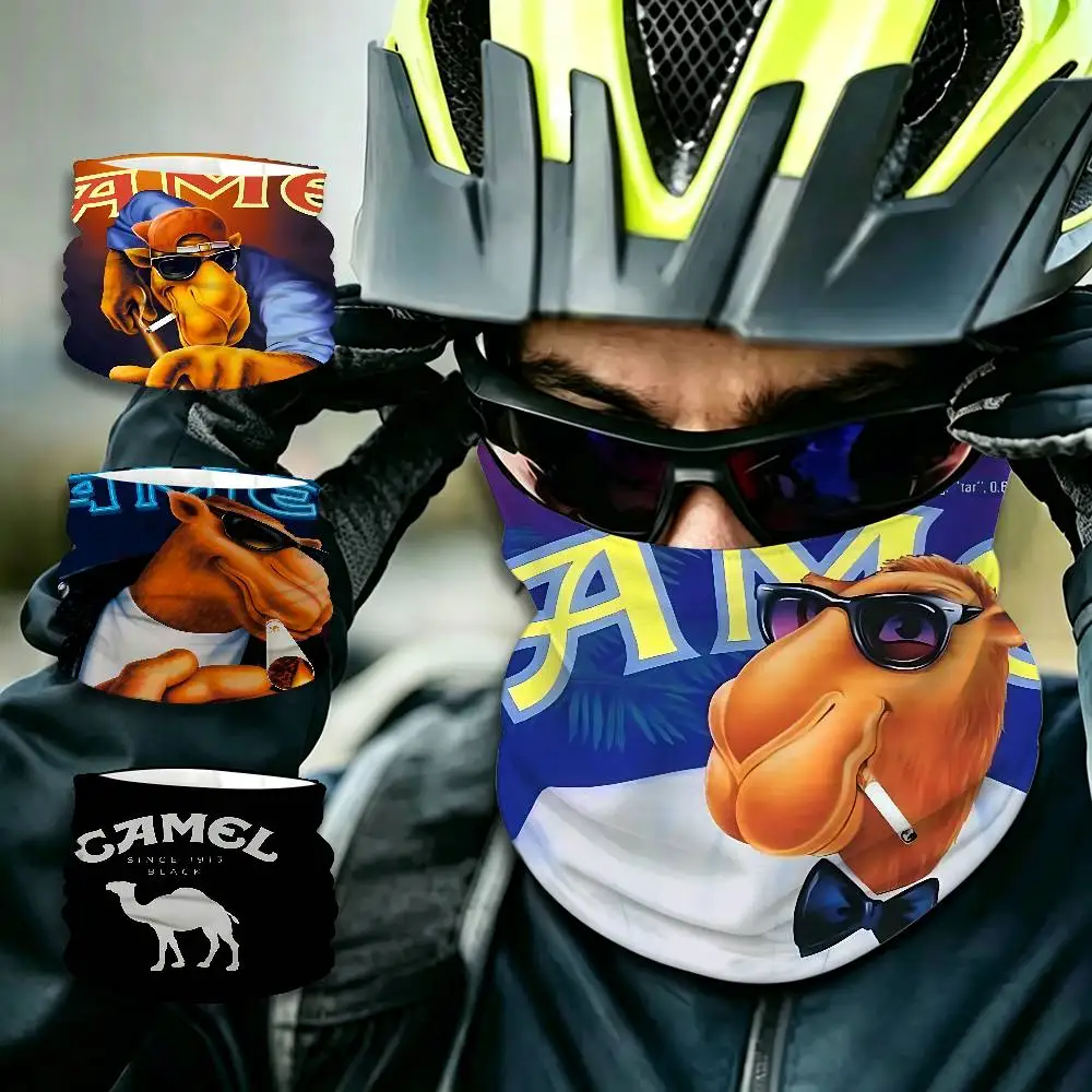 C-Camel-Cigarettes Rugged-Vintage Dustproof Windproof Neck Gaiter Breathable Face Mask for Riding Hiking Skiing Sports