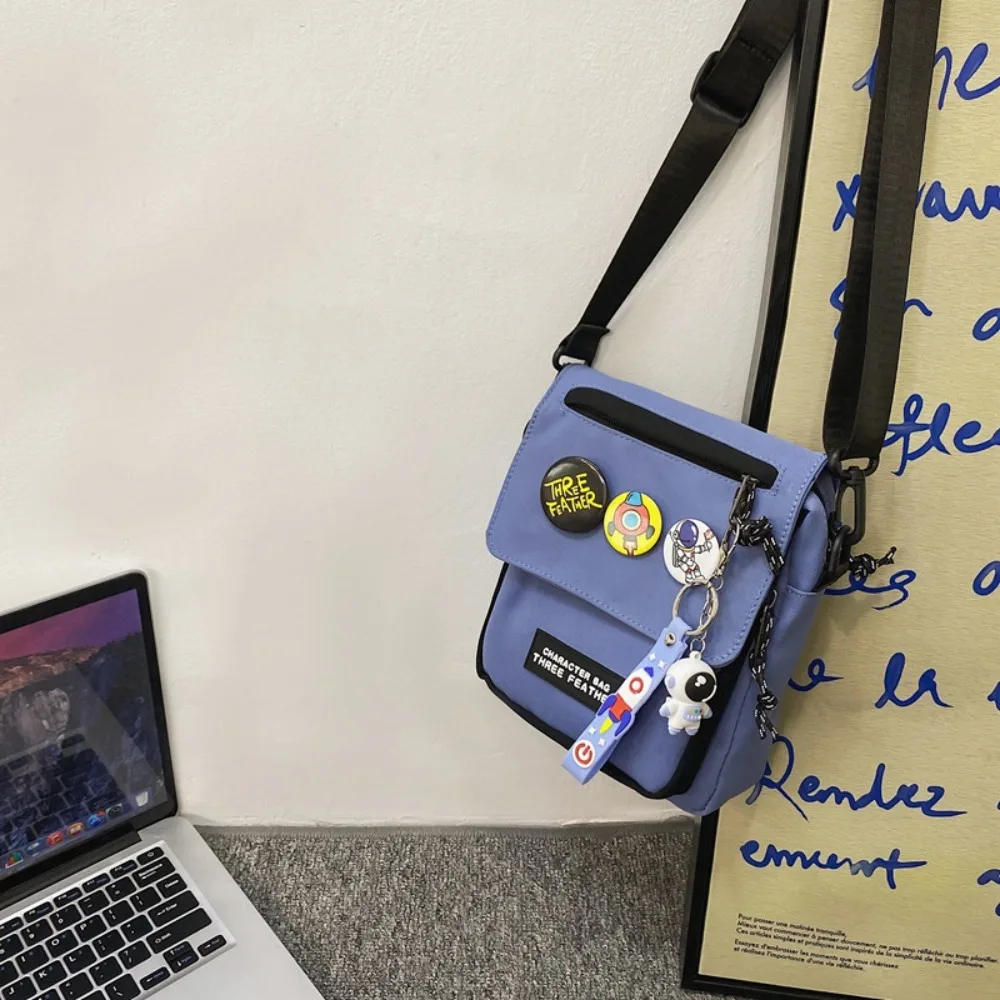 

Mini Quick-dry Canvas Shoulder Bag Portable Harajuku Men Crossbody Bag Tote Pendant Mobile Phone Pack Daily