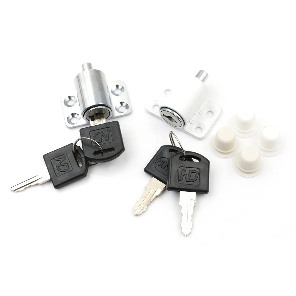 New 1 set =5pcssafety protection lock anti-theft door lock push window sliding window lock with key child