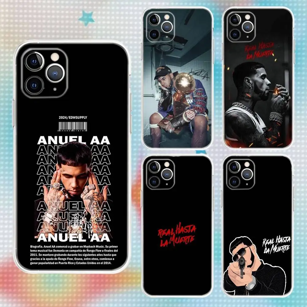 

A-Anuel AA Little Demon Phone Case For iPhone 17,16,15,14,13,12,11 Pro,Max,Plus,Air,X,XS,XR,SE,Mini Transparent Soft