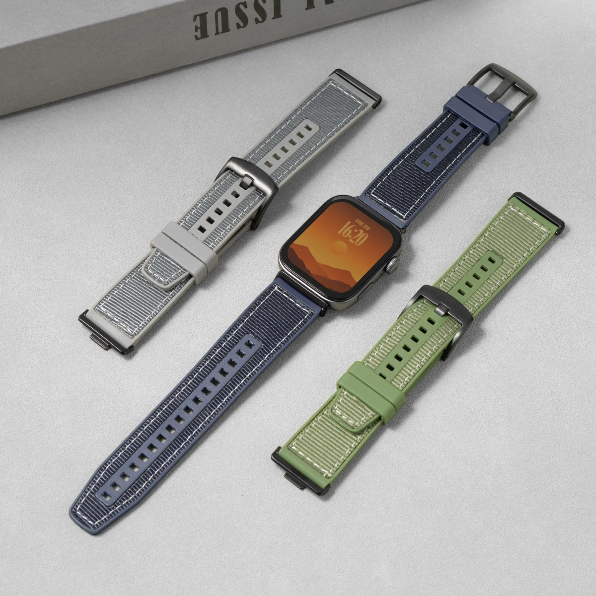 Huawei Watch Fit 4/4 Pro用シリコン編み込みナイロンストラップ、Huawei Watch Fit 3用シリコンバンド、Huawei Watch Fit2/1用ブレスレット