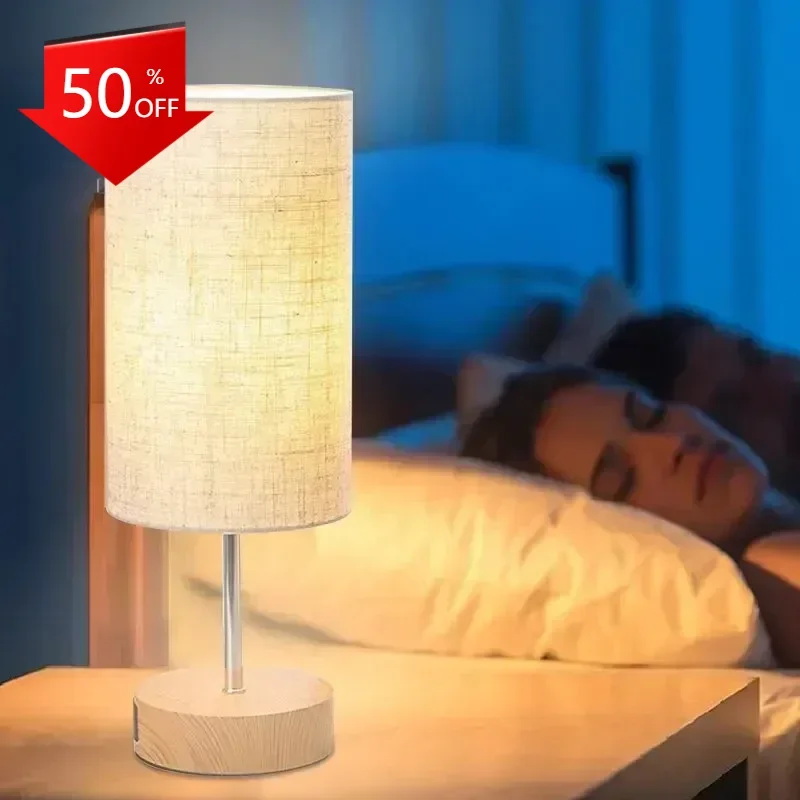 Led Bedside Lamp 3000K Brightness Adjustable Touch Switch Table Lamp with Extended Charging Port for Bedroom Desktop Decoration