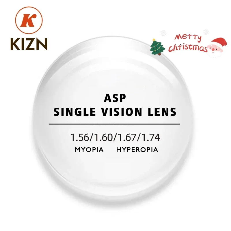 KIZN 안티 스크래치 1.56 1.61 1.67 1.74 CR-39 HD 수지 비구면 렌즈 근시/원시/난시 HMC 반사 방지 렌즈