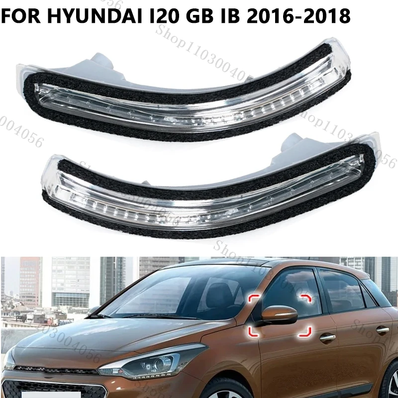 Luz de giro del espejo retrovisor del coche, accesorios de lámpara de señal para Hyundai i20 GB IB 2016 2017 2018 87624-C8000