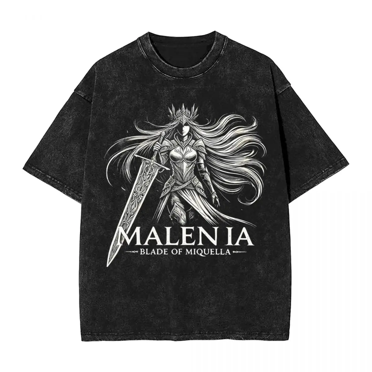 Men Malenia Blade Of Miquella T-Shirts Hot Game Tees Summer Y2K Funny Short Sleeve T Shirt O-Neck Harajuku Tee Shirt Hot Sale