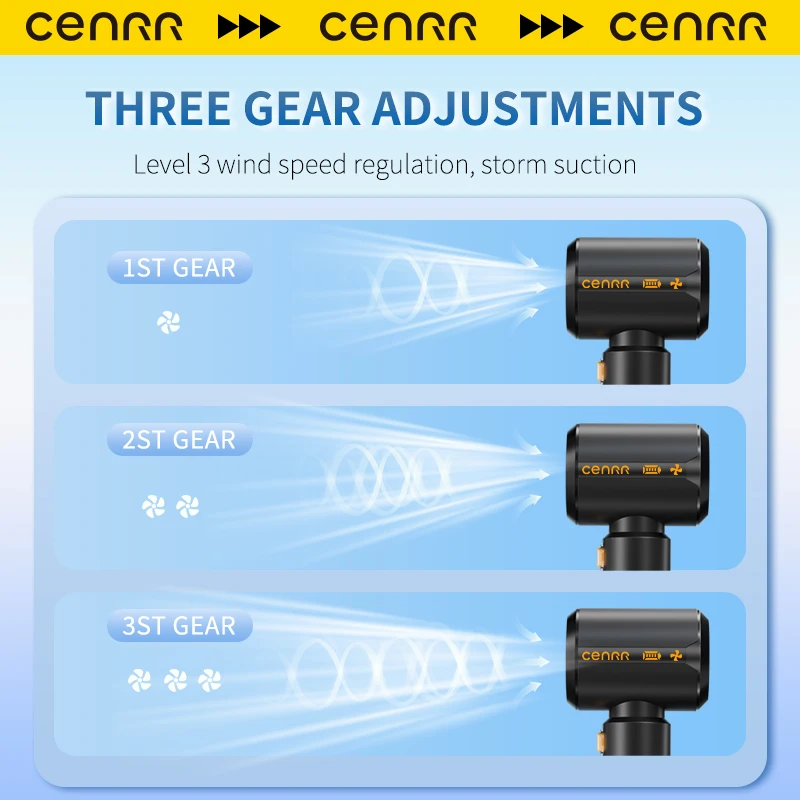 CENRR New LED Power Display Car Vacuum Cleaner  7500mAh Strong Suction Powerful Portable HandHeld Car Cleaner Home Give a Gift