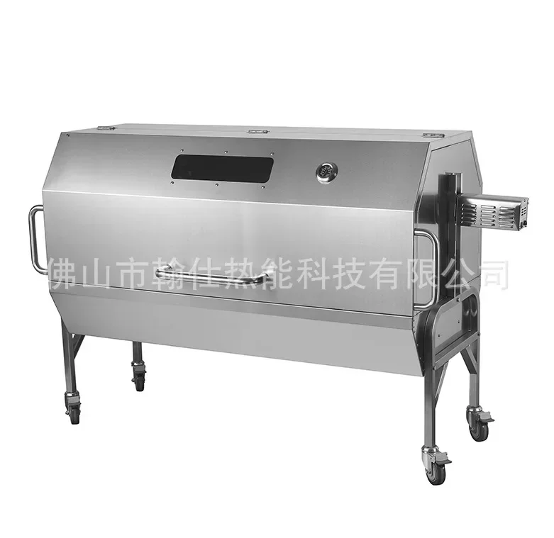 Supply stainless steel deluxe large outdoor courtyard bbq barbecue pig grill gas wood dual-purpose sheep roasting oven