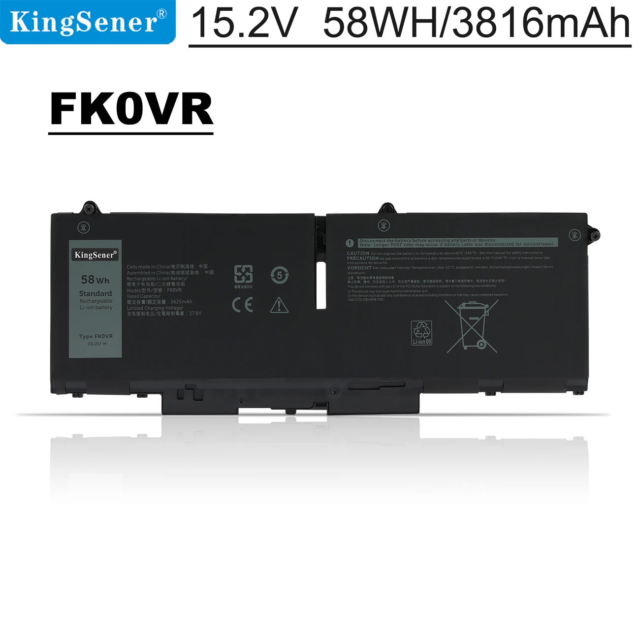 

KingSener FK0VR Laptop Battery For DELL Latitude 5330 5430 7330 7430 7530 For Dell precision 3570 P133G P135G 293F1 01VX5 404T8