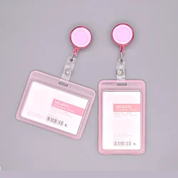 Funda transparente de plástico para hombre y mujer, funda protectora para tarjetas de crédito, identificación bancaria, estudiantes