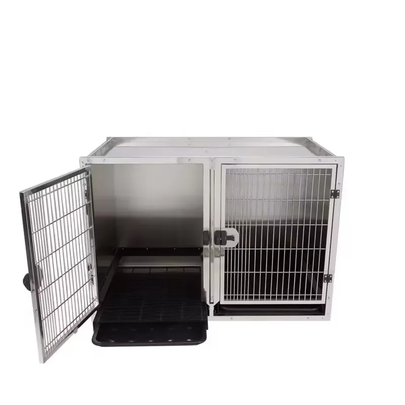 Large Heavy Duty Dog Cage Metal Wire Kennel For Big Pets Indoor Outdoor Breeding Crate With Removable Tray Durable Steel