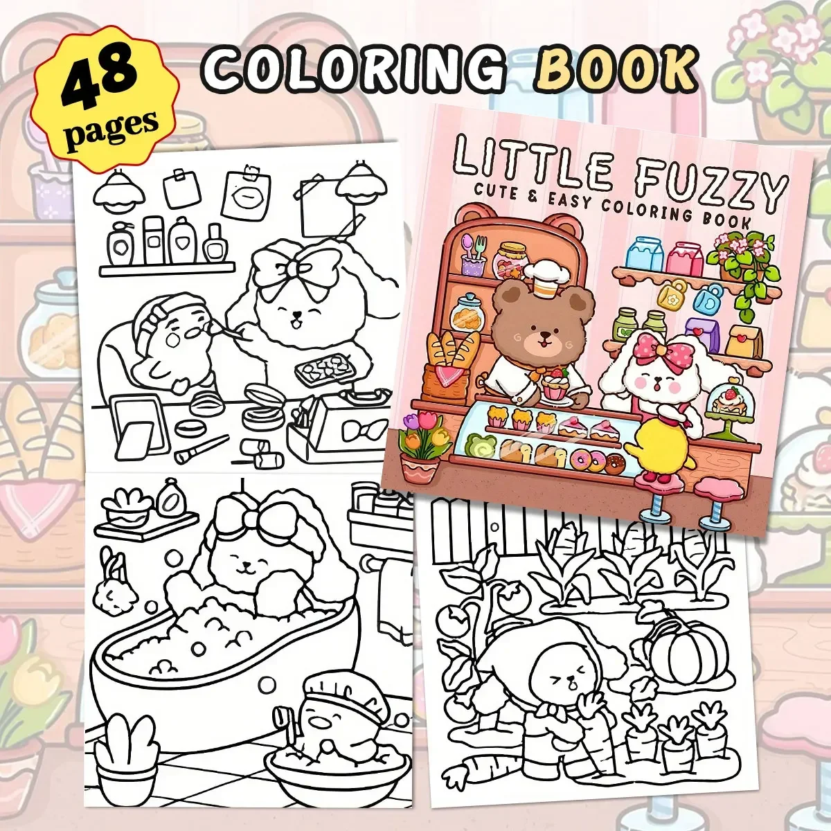 Libro para colorear Fantasy Buddies: ¡Con encantadoras ilustraciones, puede aliviar el estrés y inspirar la creatividad!