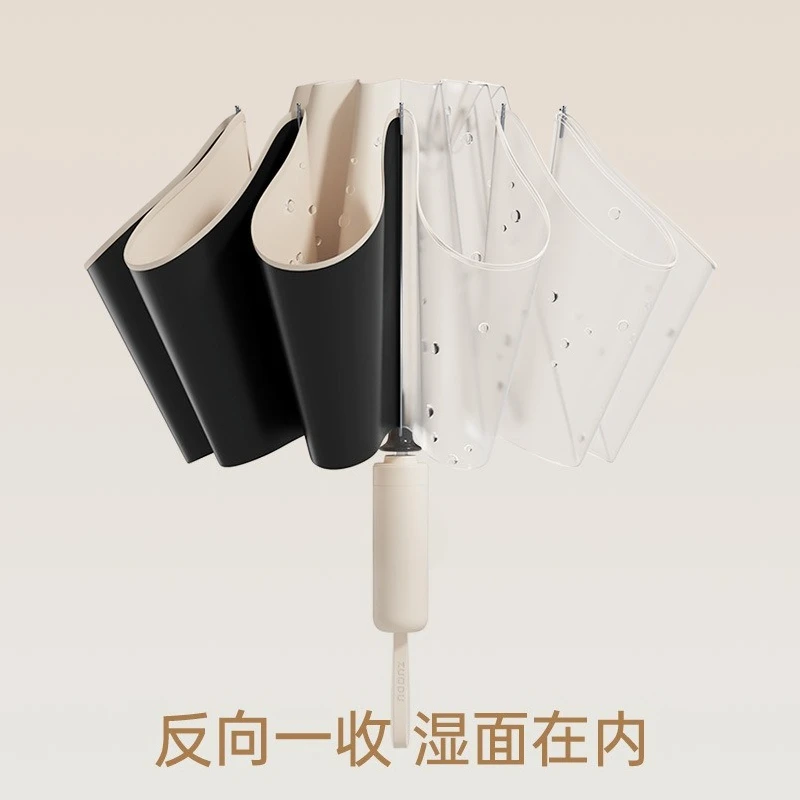 Parasol automatic reverse umbrella vinyl weather and rain sunscreen enlarged and thickened cross-border new products