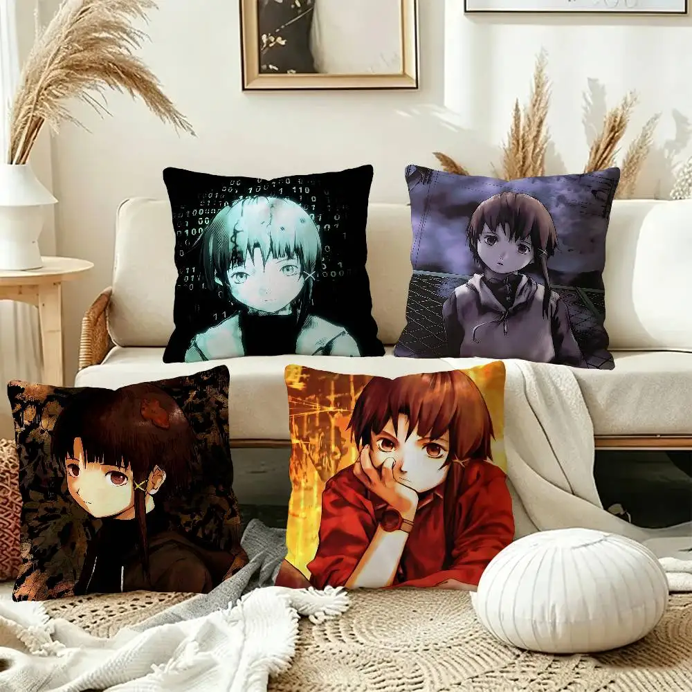 Anime Serial Experiments Lain 45*45cm Cushion Cover Pillow Cover Decor Pillowcase Home Pillowcase for Couch Pillow