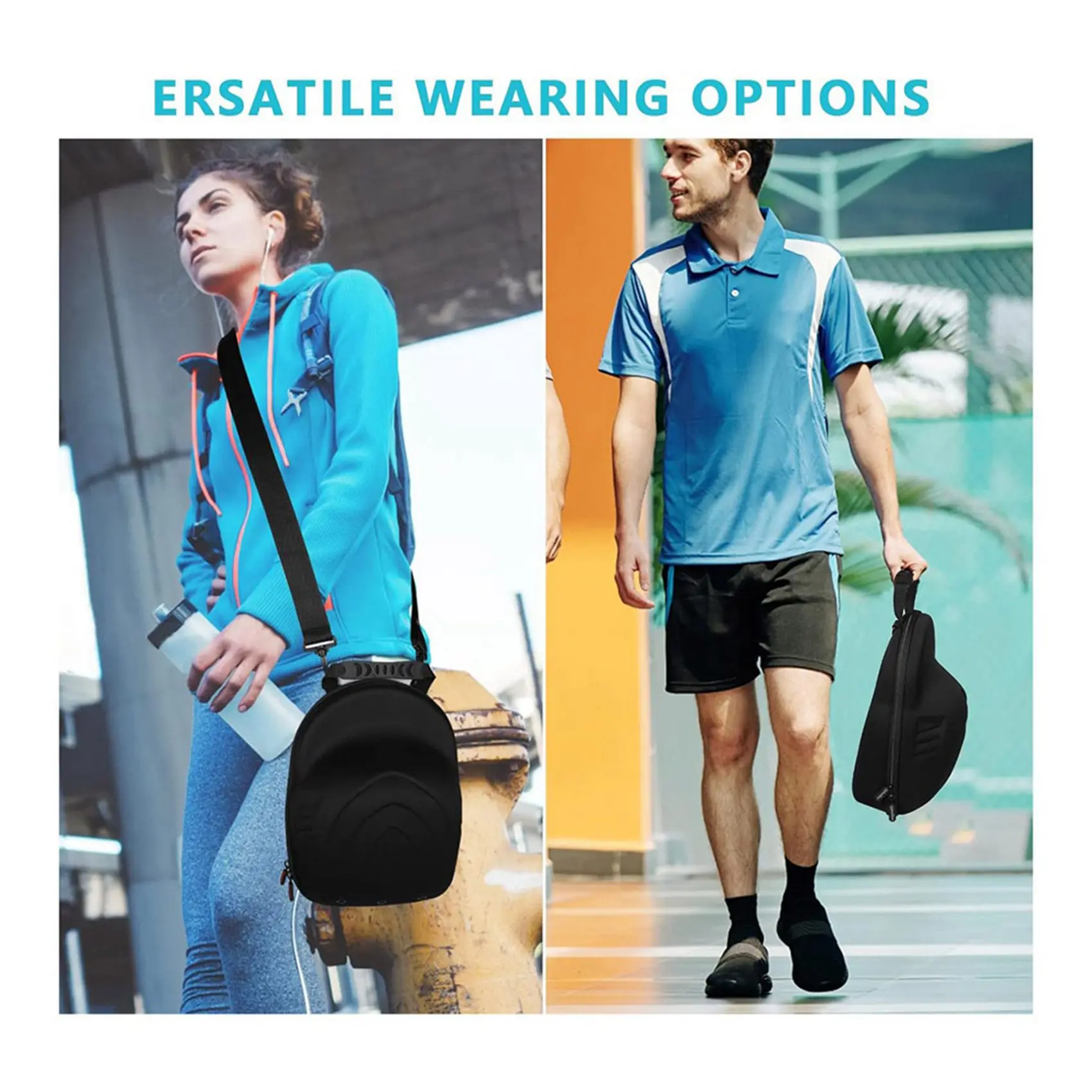 

B14C 2X Hard Hat Case For Baseball Caps,Hat Carrier Travel Case And Adjustable Shoulder Strap,Hat Organizer Holder Bag