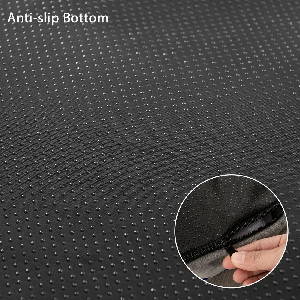 سرير كلب فاخر قابل للإزالة وغطاء قابل للغسل ومضاد للانزلاق من إسفنج الذاكرة للكلاب والقطط وراحة السفر