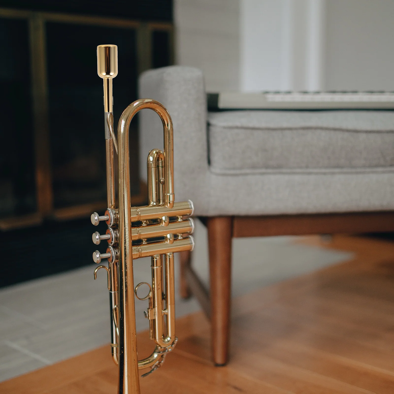 

Gilded Trumpet Mouthpiece Elegant Rich Sound Practical Gift for Musicians Beginners Students Trumpet Replacement