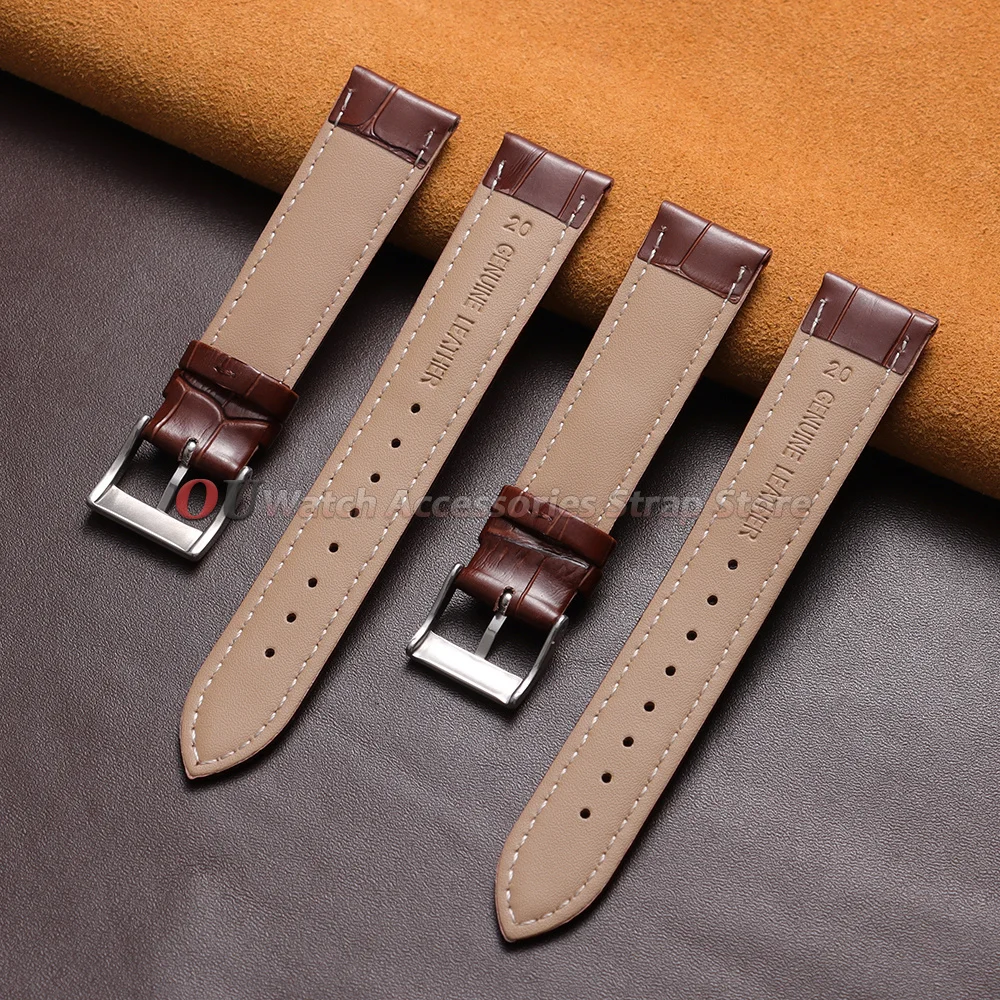 10/12/13/14/15/16/17/18/19/20/21/22/23/24mm Bamboo Leather Watch Strap Soft Universal Women Men‘s Watch Bands Watch Accessories