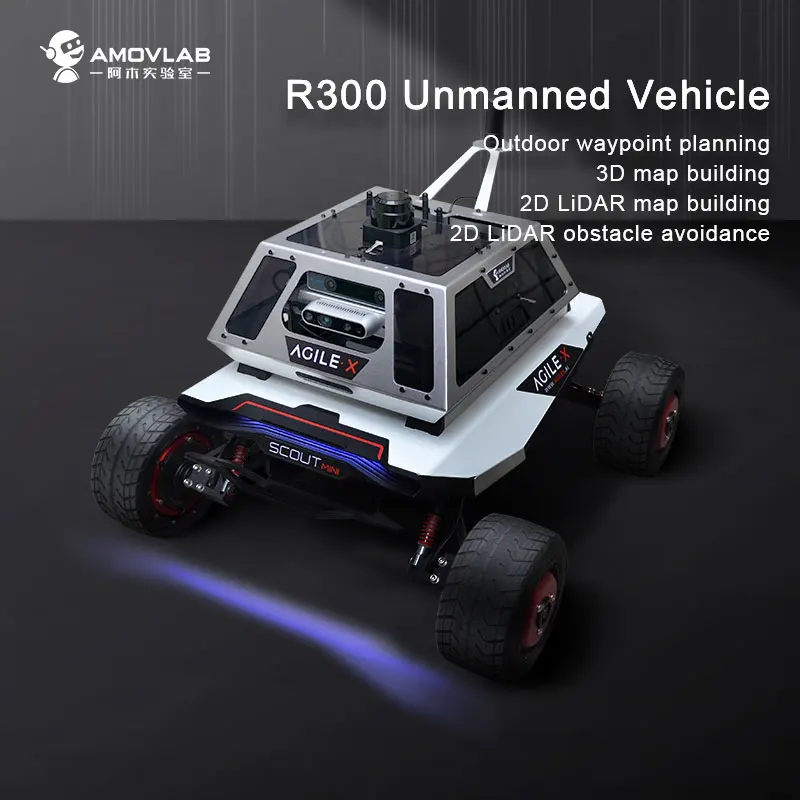 ROS  R300 unmanned vehicle cart vision recognition slam navigation obstacle avoidance RTK development platform