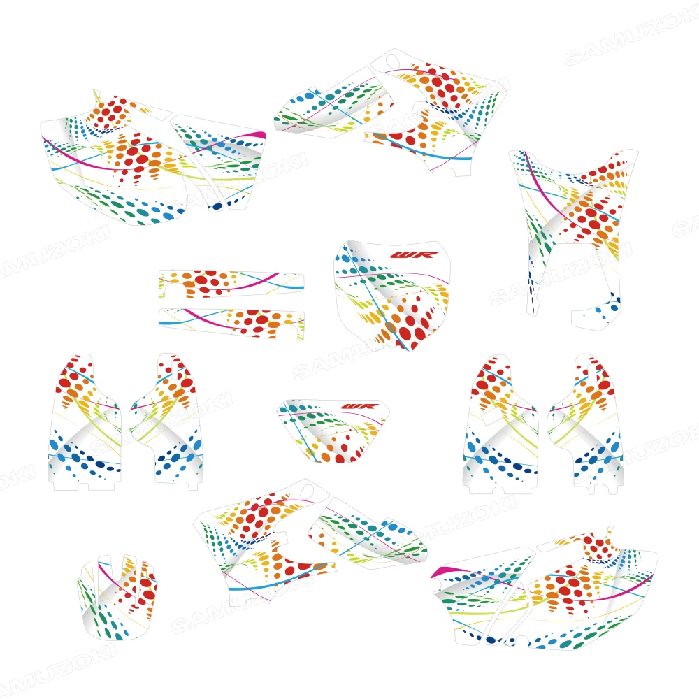 For Yamaha WR250F WR450F WRF250 WRF450 WR 250F 450F Off-road motorcycle background full-cover body graphic decal sticker kit
