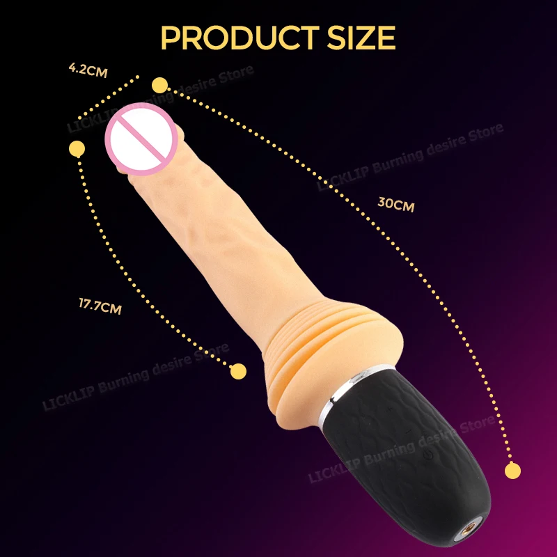 LICKLIP 7cm Thrusting Sex Machine Telescopic Dildo Machine Remote Control Hand Free Anal Vibrator Huge Realistic Dildo Sex Toys