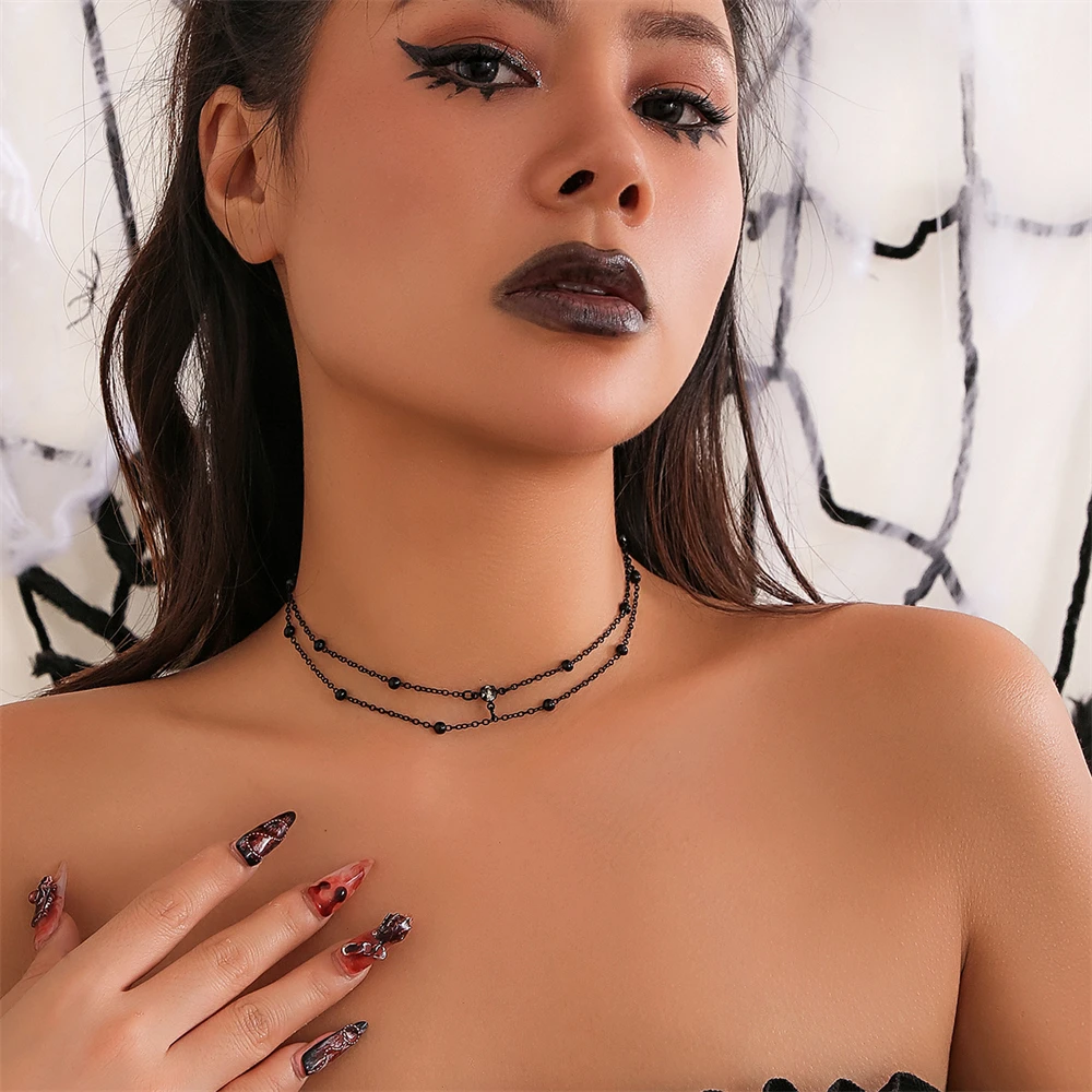 الراين شرابة الجسم سلسلة بيكيني للشاطئ اكسسوارات الزفاف المرأة الأسود مثير الصدرية عبر الجسم سلسلة قلادة المجوهرات