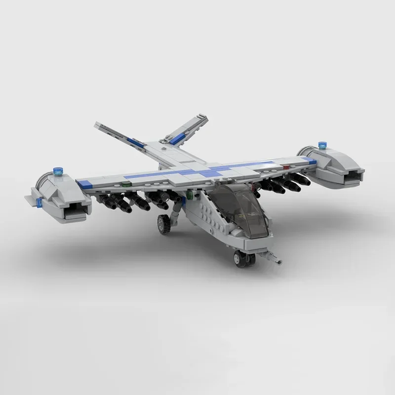 Military Series Moc Building Blocks Attack Tilt Jet Model Technology Aircraft Bricks DIY Assembly Fighter Toy For Kid