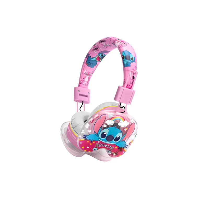 Neue Disney Stich Drahtlose Bluetooth Kopfhörer AH-9061 HIFI Stereo Sound Faltbare Headsets mit Mikrofon Anime Cartoon Kinder Geschenk