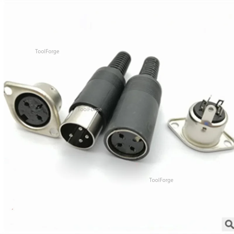 50ps DIN Male Female Plug Solder iron DIY Connector 3 4 5 6 7 8 Pin with Plastic Handle Male Audio Video