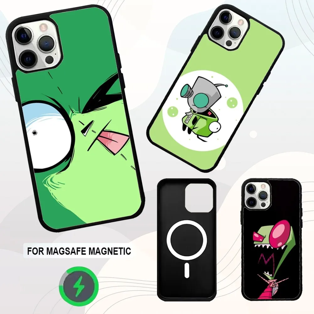

I-Invader Z-Zim Gir Phone Case For iPhone 16e,16,15,14,13,12,11,Plus,Pro,Max,Mini Magsafe Magnetic Wireless Charging