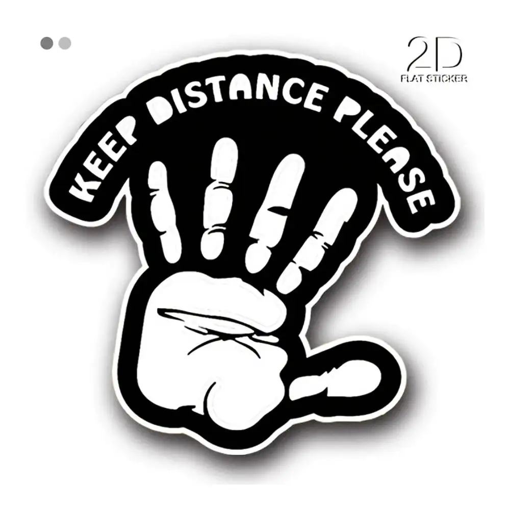 Please Keep Your Distance Car Sticker Waterproof Vinyl Decal for Laptop Truck Van Tractor Toolbox Garage Decor