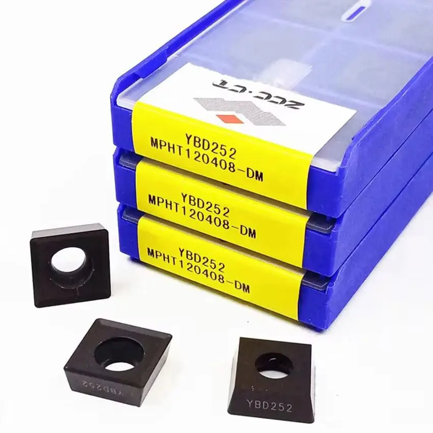 MPHT060304-DM YBD252/MPHT080305-DM YBD252/MPHT120408-DM YBD252 MPHT060304 MPHT080305 MPHT120408 ZCC.CT CNC pastilhas de metal duro 10 peças