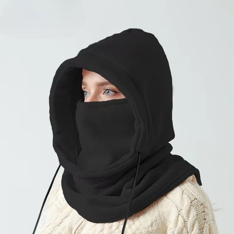 1-piece set of women's balaclava hat for winter outdoor cycling, hat for skiing, warm and plush thick neck mask