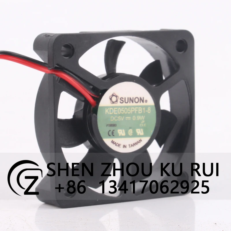 KDE0505PFB1-8 Case Cooling Fan for SUNON DC5V 0.9W EC AC 50X50X10CM 5CM5010 2-wire Industrial Ventilation Centrifugal Brushless